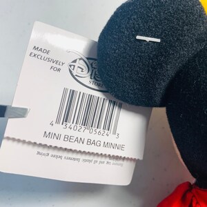 vintage The Disney Store mini bean bag plush stuffed animal Minnie Mouse 8 inch image 7