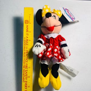 vintage The Disney Store mini bean bag plush stuffed animal Minnie Mouse 8 inch image 5
