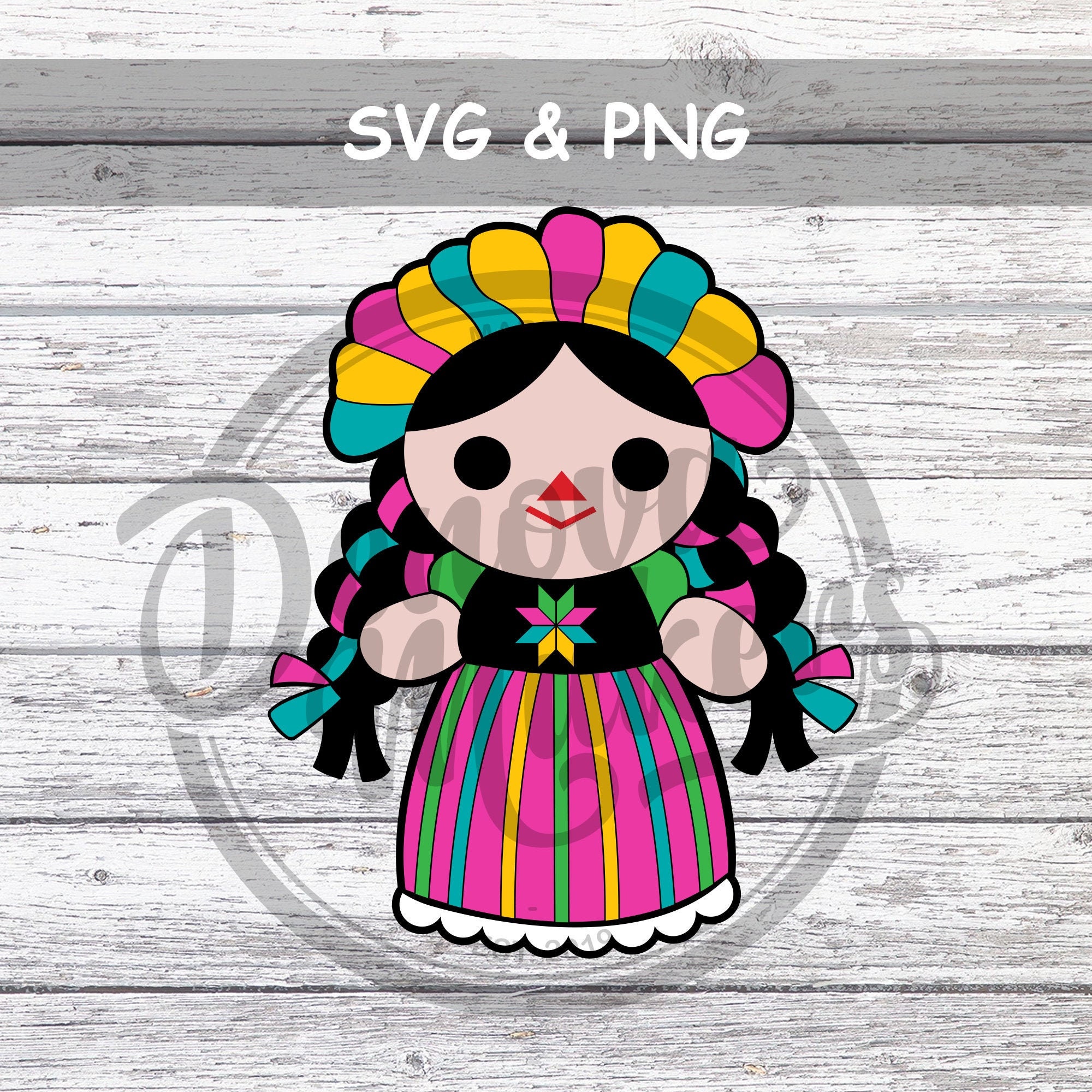 Munequita Queretana SVG - Etsy