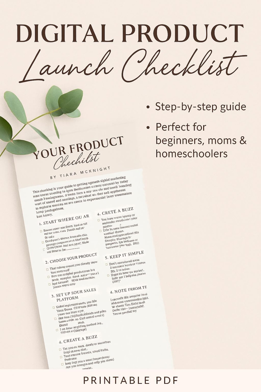Digital Product Launch Checklist - Etsy