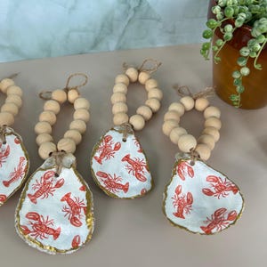 Oyster shell napkin ring set of 4