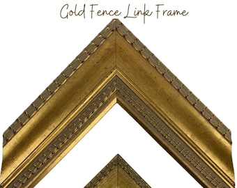 Gold Fence Link Frame  - 5x7 8x10 9x12 11x14 12x12 12x16 14x18 16x20 20x24