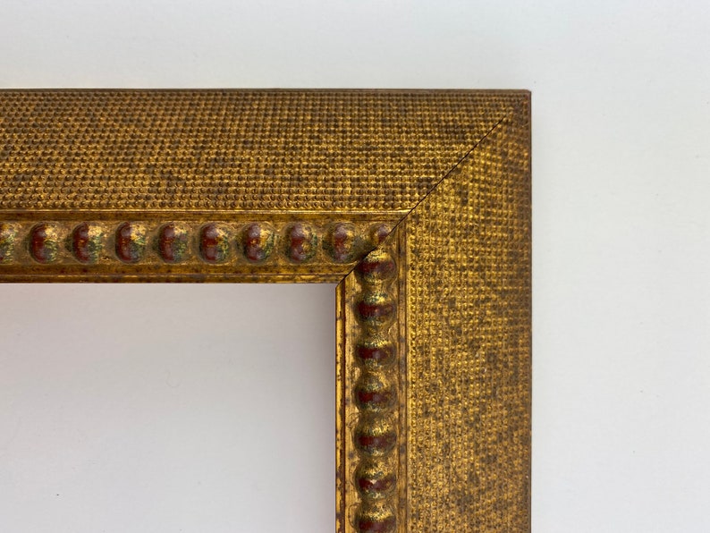 Dark Gold wRed Beads Rooftop Deep Frame-9 x 12