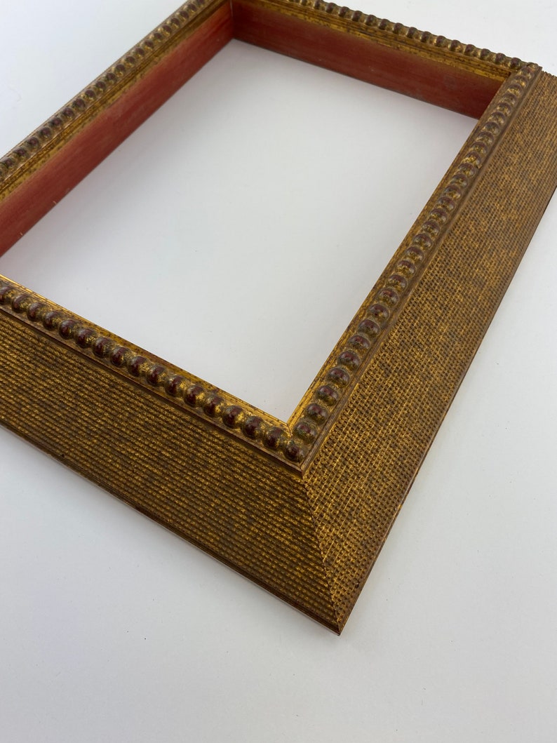 Dark Gold wRed Beads Rooftop Deep Frame-9 x 12