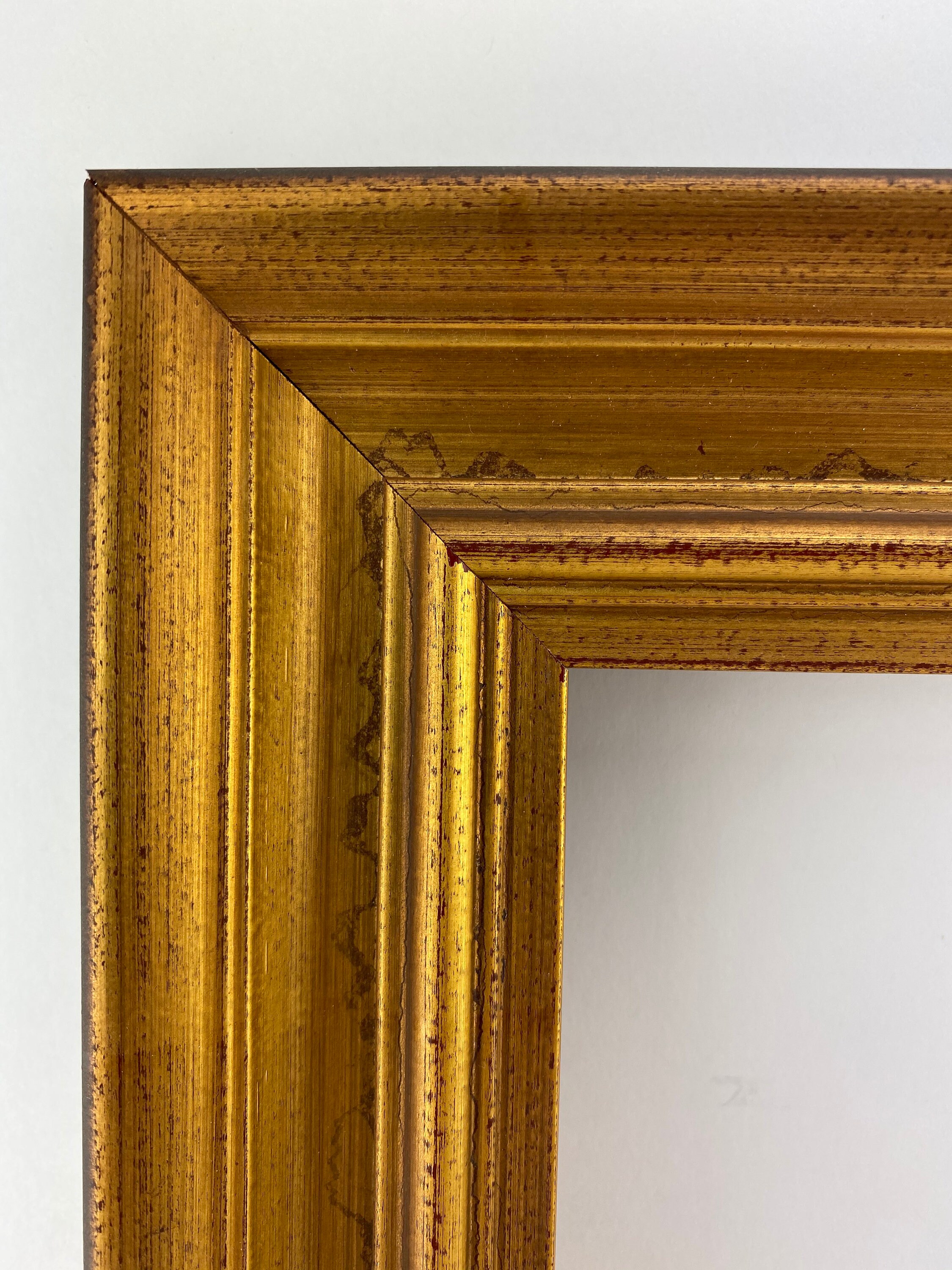 Vintage Gold Distressed Frame Multiple Sizes Available Etsy