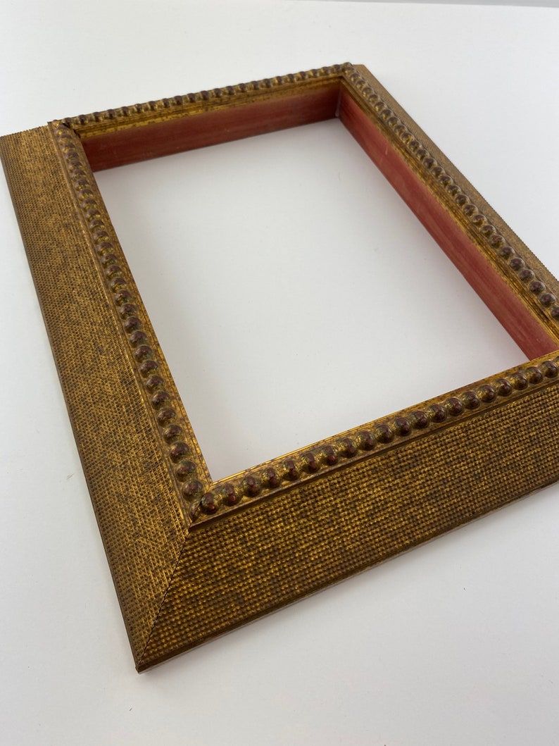 Dark Gold wRed Beads Rooftop Deep Frame-9 x 12