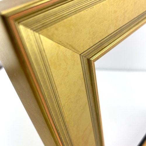 Gold Gallery Frame w/peach lines store - 12 x 16