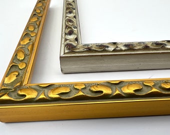 Gold & Silver Compo 5/8 Frames  - 5x7 8x10 9x12 11x14 12x12 12x16 14x18 16x20 20x24