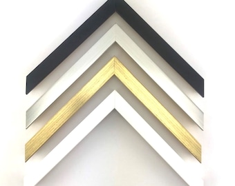 Black, Silver, Gold White Modern Fine Frame - 5x7 8x10 9x12 11x14 12x12 12x16 14x18 16x20