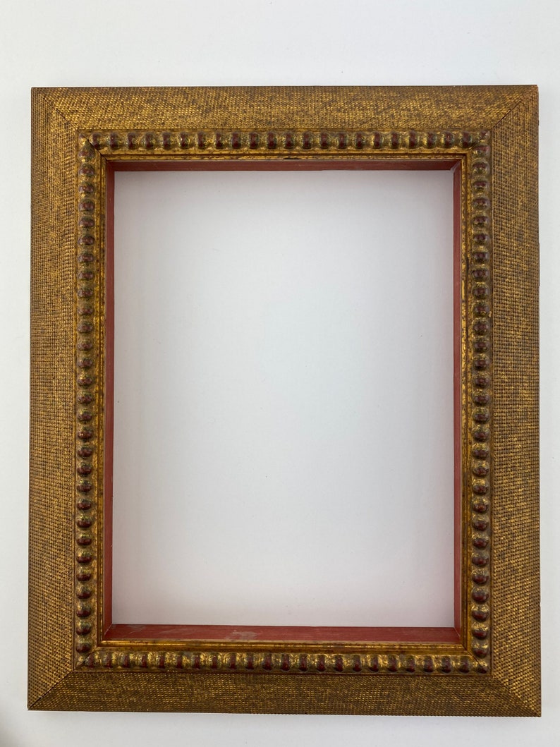 Dark Gold wRed Beads Rooftop Deep Frame-9 x 12