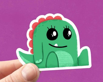 Greeny Monster Sticker | cute monster sticker for water bottles, laptops, phone cases