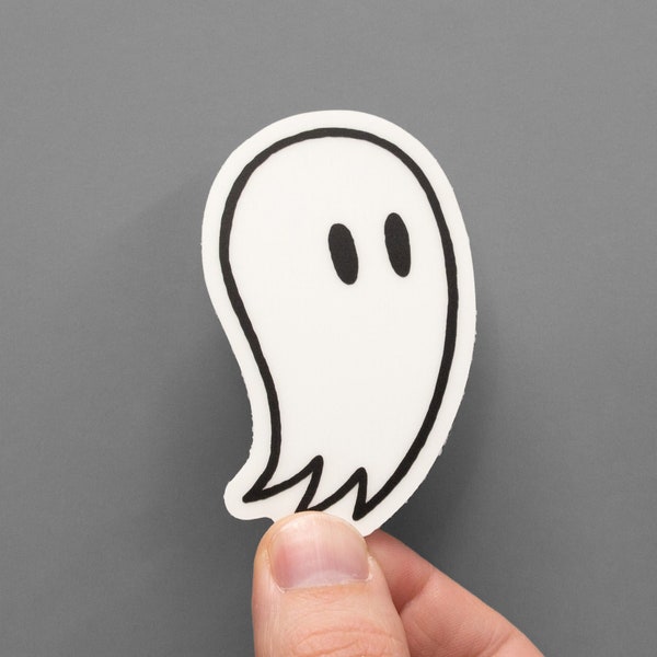 Fred the Ghost glow-in-the-dark sticker | glow in the dark ghost sticker for laptops, water bottles, and phone cases