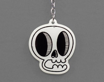 Argh Skull | Glow-in-the-Dark Keychain, Skull Keychain, Halloween Charm, Skull Keychain, Skull Charm, Skeleton Keychain, Spooky Season