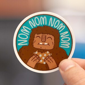 Bigfoot Loves Cookies | Glitter Sticker, bigfoot sticker, cute bigfoot sticker for water bottles, laptop sticker, Sasquatch, Cryptid