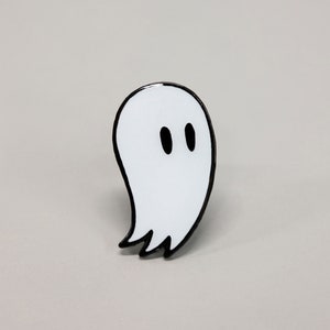 Fred the Ghost glow-in-the-dark enamel pin | glow in the dark, ghost pin, halloween pin, spooky pin