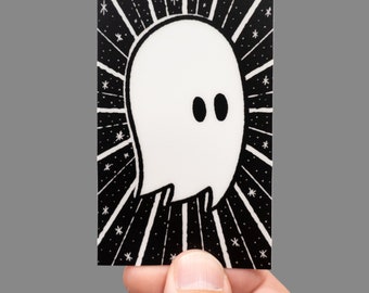 Ghostastic glow in the dark ghost sticker for phones, phone cases, water bottles, laptops and skateboards