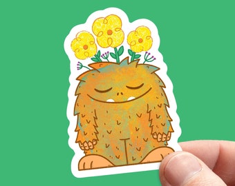 Wilbur the cute monster sticker | cute sticker for water bottles, laptops, phone cases