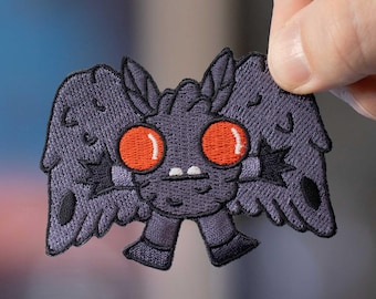 モスマン アイロン接着パッチ | 刺繍入りクリプティド