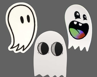 Ghosts Sticker Pack | glow in the dark stickers, holographic sticker, sticker bundle, sticker set, sticker combo, spooky stickers