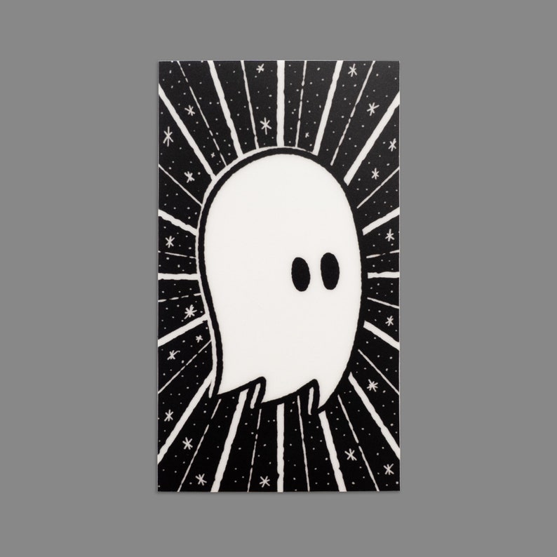 Ghostastic glow in the dark ghost sticker for phones, phone cases, water bottles, laptops and skateboards image 2