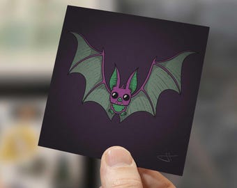 Lámina artística de murciélago de terror / Decoración de pared espeluznante para Halloween