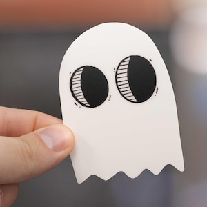 Glowy Ghosty Glow in the Dark Sticker | ghost sticker, ghostie, ghost art, cute ghost, spooky sticker for laptops, water bottles, and phones