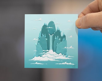 Floating Island Art Print | Tranquill Landscape Wall Decor