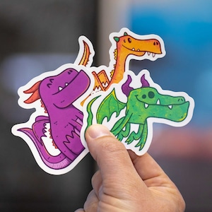 Dragon Sticker Pack | dragon stickers, sticker bundle, cute dragons, dragons, fun sticker set, sticker pack, water bottle stickers