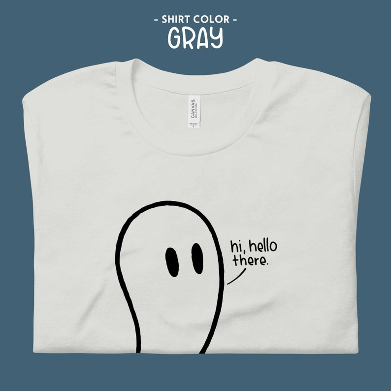 Fred the Ghost T-Shirt, süßes Geister-Shirt für Erwachsene & Kinder, süßes Halloween-T-Shirt, lustiges Halloween-T-Shirt, Spooky-T-Shirt, Geister-T-Shirt, schwarzes Shirt Bild 3