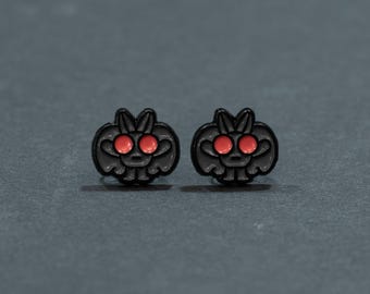 Small Mothman Earrings | Tiny Cryptid Jewelry
