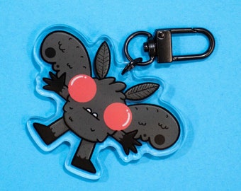 Süßer Mothman Acryl Schlüsselanhänger, Mothman Schlüsselanhänger, Cryptid Charm, Rucksack Charm, Mothman Schlüsselanhänger, Cryptid Art