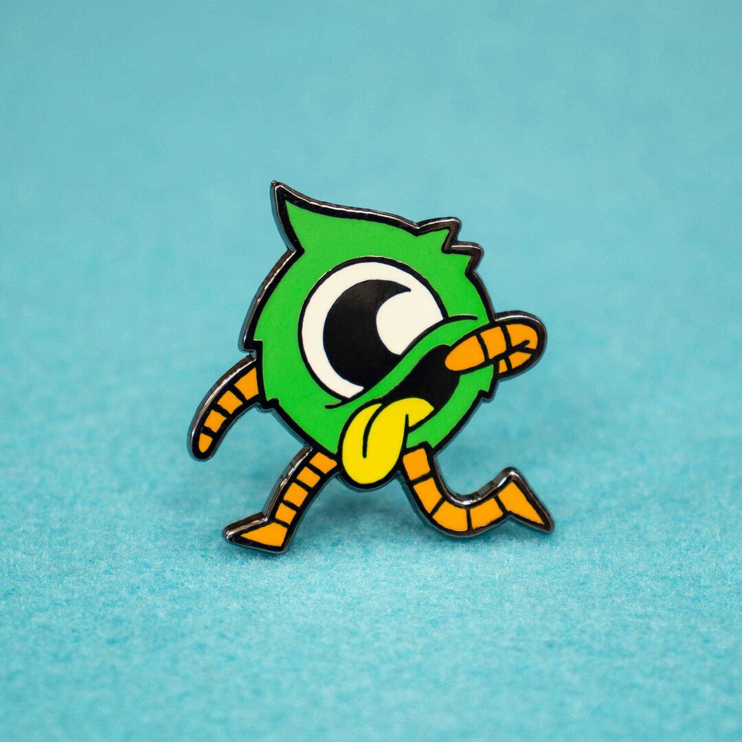 Ash the Meengo Enamel Pin Monster Pin Creature Pin Cute Etsy