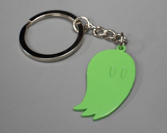 Slime Green Ghost Enamel Keychain | Ghost Keychain, Spooky Ghost, Ghost Gift, Backpack Keychain, Key Ring, Ghostie, Spooky Cute Halloween