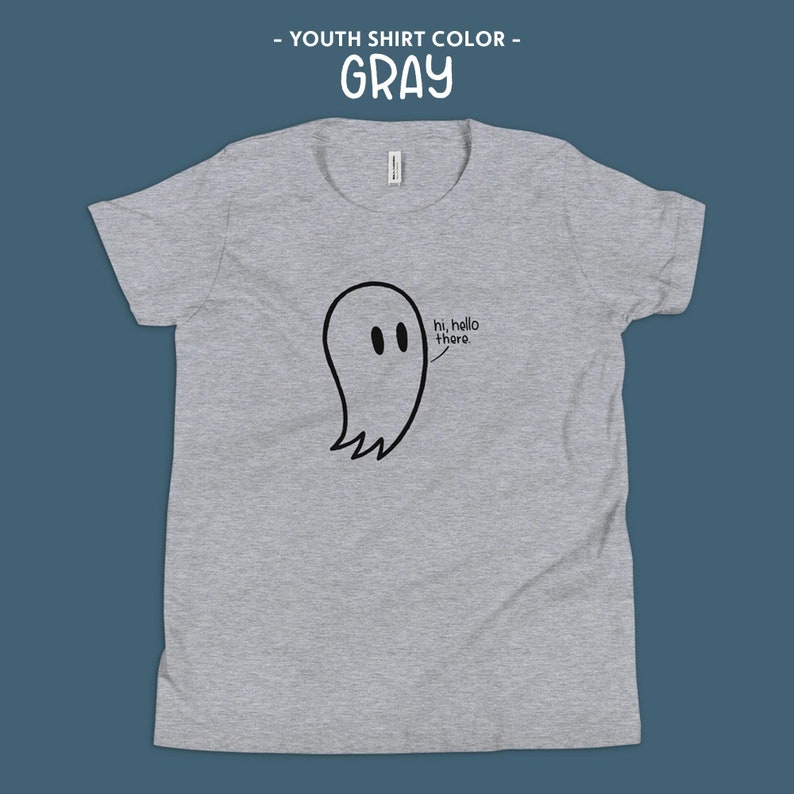 Fred the Ghost T-Shirt, süßes Geister-Shirt für Erwachsene & Kinder, süßes Halloween-T-Shirt, lustiges Halloween-T-Shirt, Spooky-T-Shirt, Geister-T-Shirt, schwarzes Shirt Bild 5