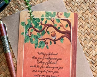 Jw Gifts - All Occasion!   Printed on beautiful Cherry Wood Veneer.   2 sizes Available.