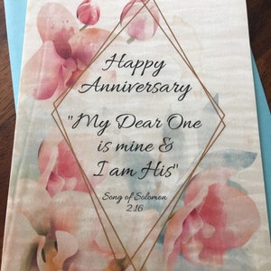 Jw Wood Veneer Greeting Card.  Anniversary Card (2 options)