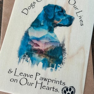 Dog Sympathy Card- Printed on Wood Veneer