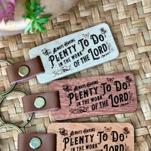 JW  Engraved Keychain - &quot;Plenty to Do&quot;