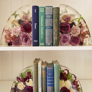 Custom Floral Bookends with your Bridal Bouquet or Funeral Flowers (DEPOSIT), Wedding Flowers, Flower Preservation, Sympathy Flowers