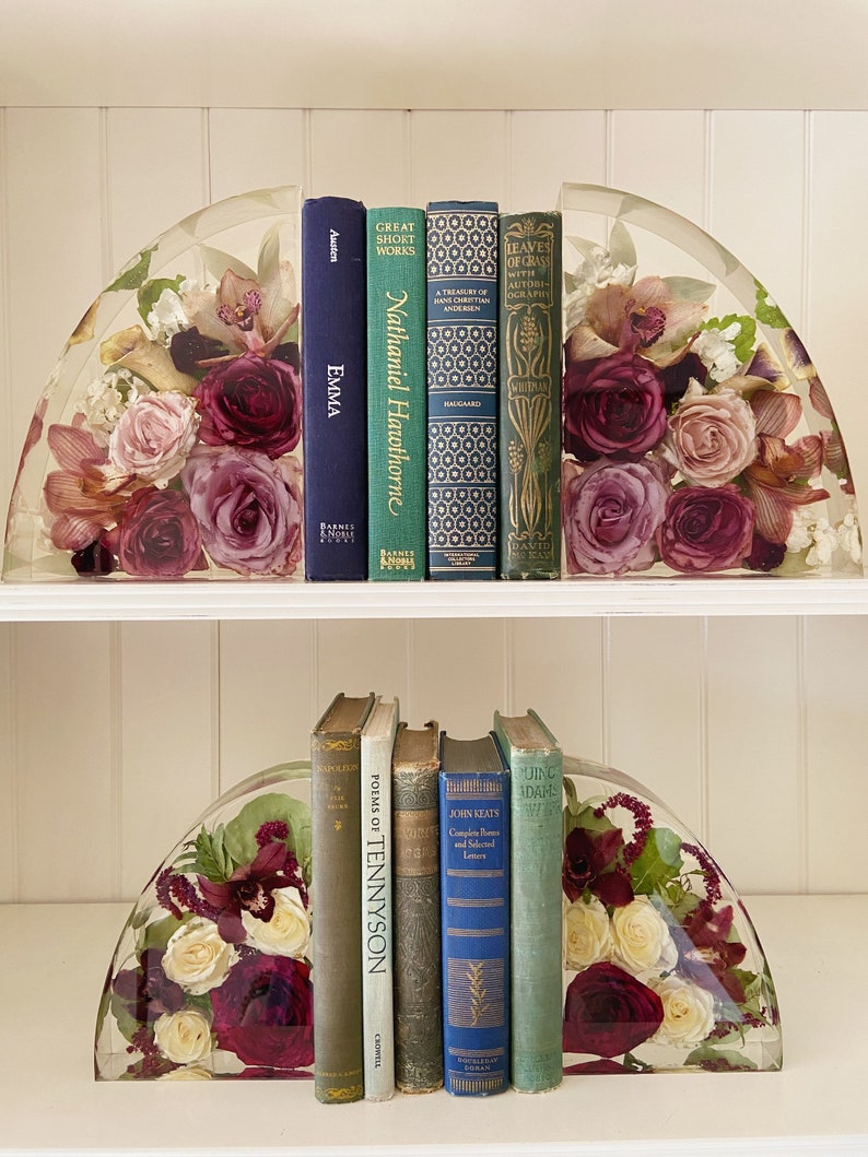 Custom Floral Bookends: Bridal Bouquet & Funeral Flower Preservation (DEPOSIT)