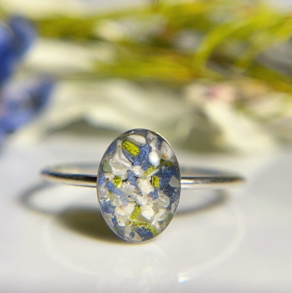 Custom Sterling Silver Flower Preservation Ring: Bridal Bouquet Keepsake