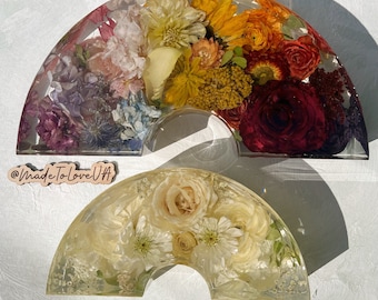 Arcoíris floral personalizado: Depósito de conservación del ramo de novia