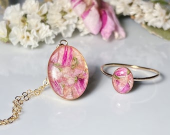 Custom Floral Pendant: Bridal Bouquet Preservation, Gold Filled Necklace