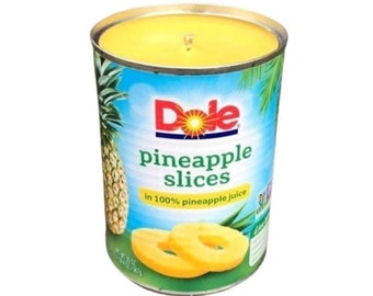 Vela de piña, regalo divertido, velas de soja, hechas a mano, ecológicas, recicladas, contenedor reciclado, mecha de cáñamo orgánico, vela de cera de soja única