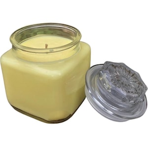 Citronella Lemongrass Essential Oil Soy Candles Handmade Recycled Upcycled Container Organic Hemp Wick