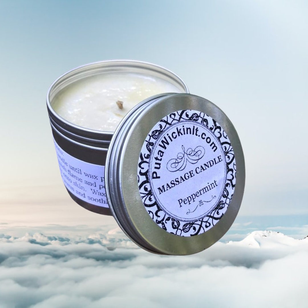 Body Butter Massage Candle Peppermint Essential Oil Spa Candle Massage