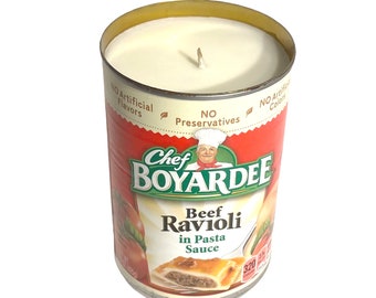 Repurposed Ravioli Soy Wax CANdle Sustainable Eco Friendly Dad Gift Funny Coworker Gift