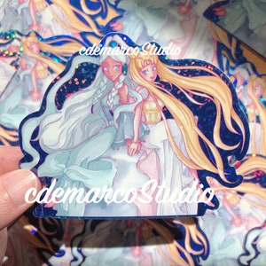Prinses Yue en Prinses Serenity Glitter Sticker