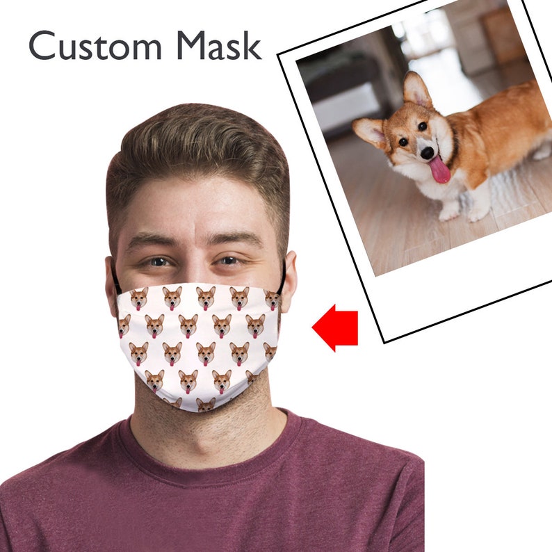 Custom Dog Mask dog picture animals pets custom face masks Etsy