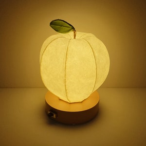 Apple type Japanese paper shade night lamp image 3